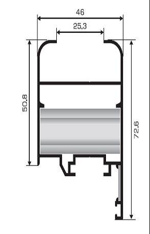 Toc, cercevea si balama aruncatoare de 70mm,seria 8100